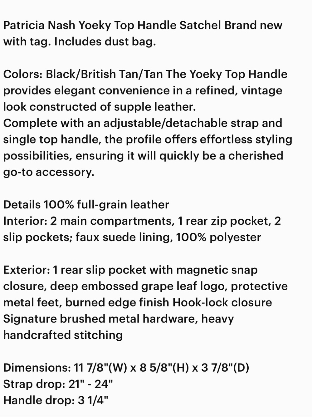 Patricia Nash Two-Tone Patchwork Satchel - Black & Brown - Picture 4 of 9